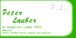 peter lauber business card